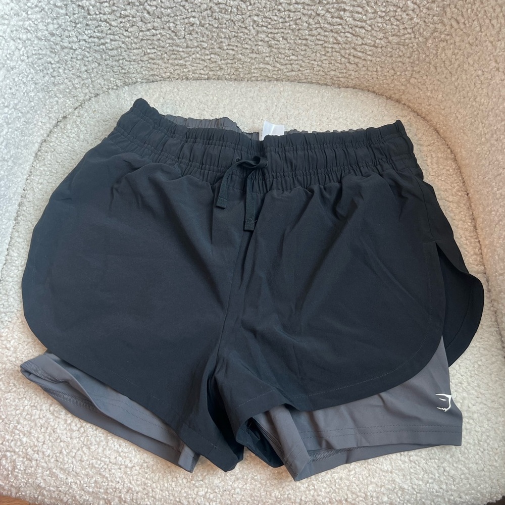 Women's Black and Gray Shorts - Gymshark